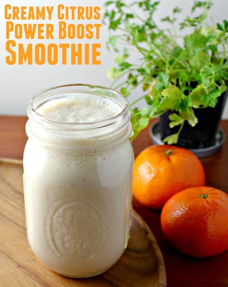 How to make an antioxidant rich smoothie - Creamy Citrus Power Boost Smoothie