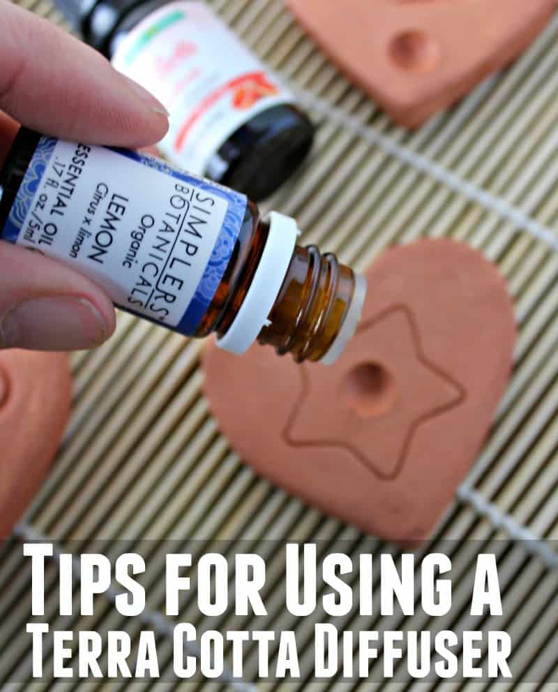 Tips for using a terra cotta oil diffuser with essential oils. Great way to manage stress and get the various health benefits of aromaterapy.