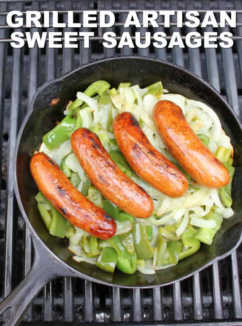 Grilled Italian Sweet Sausages with Peppers