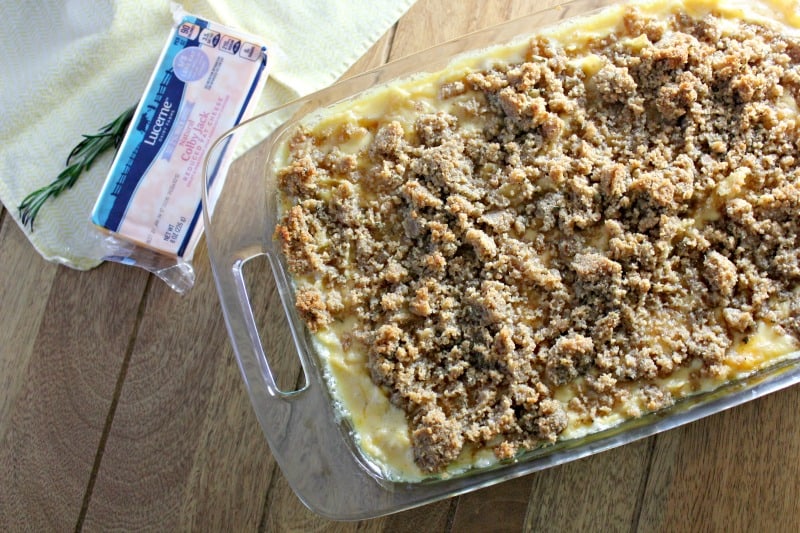 Three Cheese Macaroni and Cheese Recipe with Buttered Breadcrumbs
