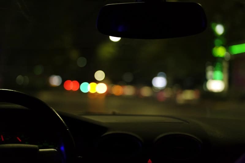 blurred car lights