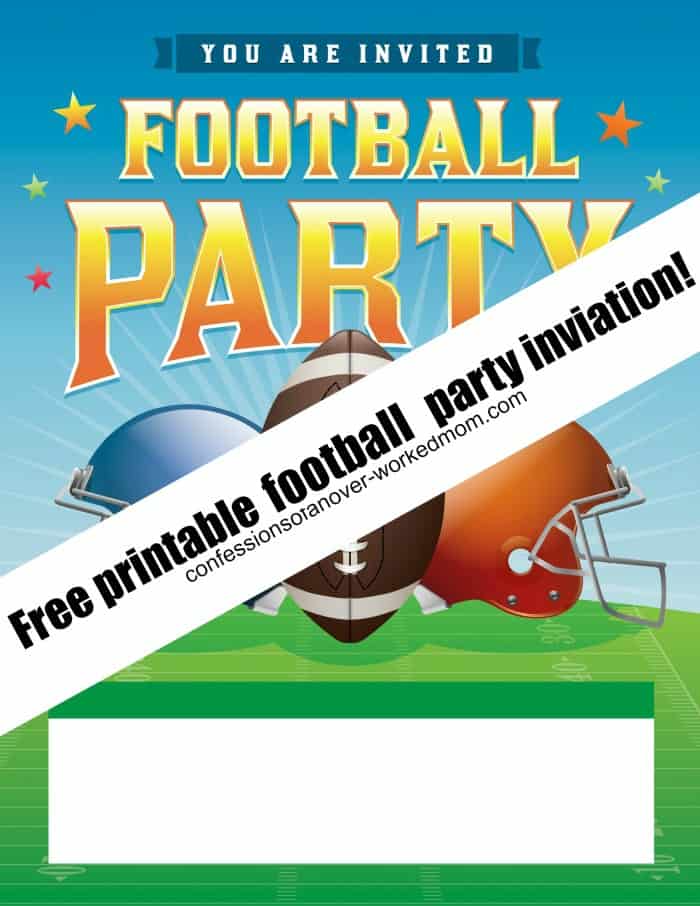 Super bowl Invitation Printable for your Football Party