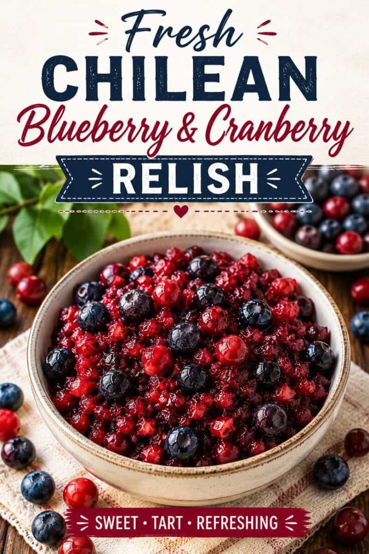 berries and ingredients for relish in a pot