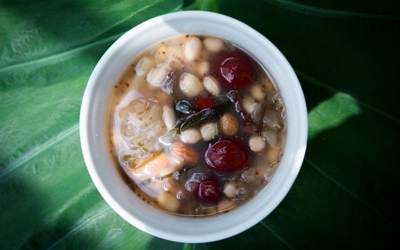 a cup of bean soup