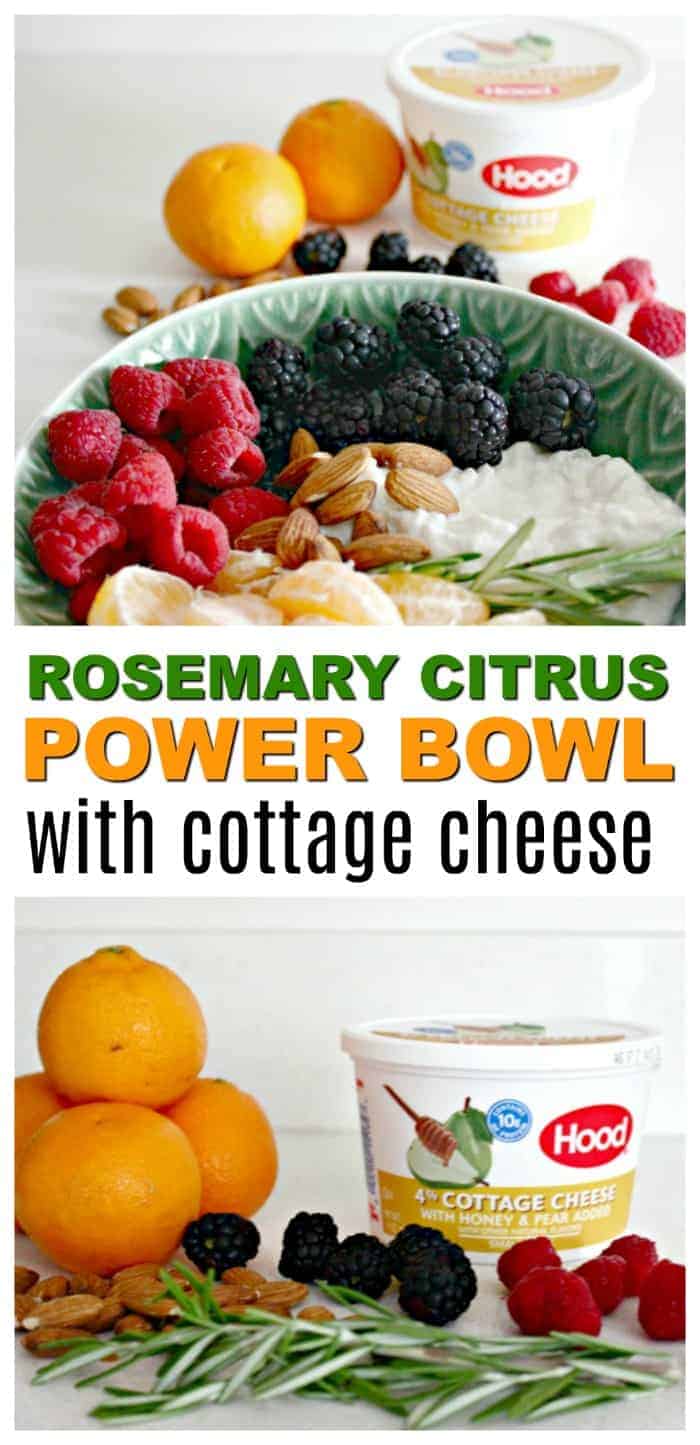 Citrus Power Bowl: Cottage Cheese With Nectarine and Almonds