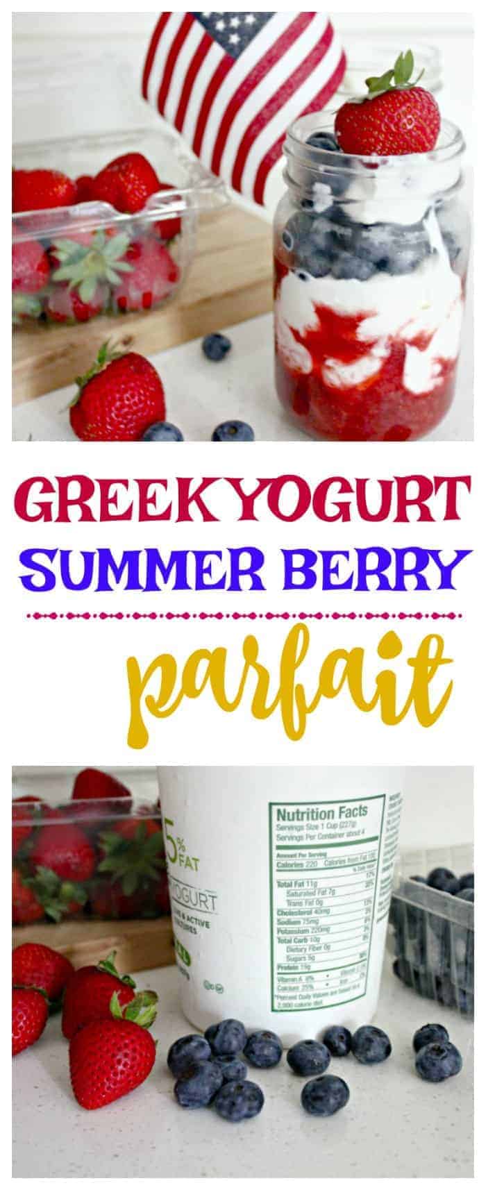 Healthy Greek Yogurt Parfait with Summer Fruit #SundaySupper