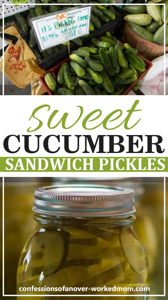 Everyone has a favorite type of pickle recipe but these sweet pickles are loved by just about everyone.  Of course, you don't have to have a garden to be able to make these sandwich pickles.