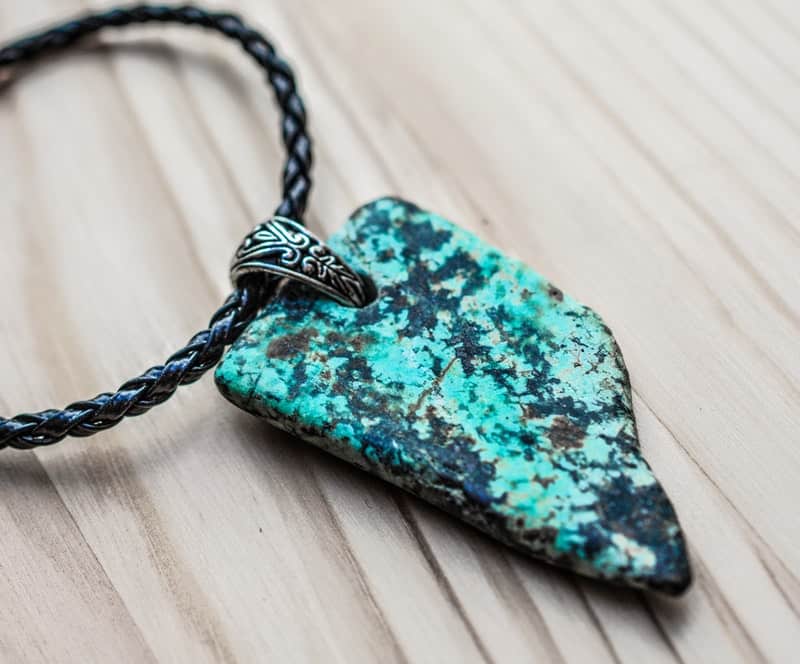 a turquoise necklace