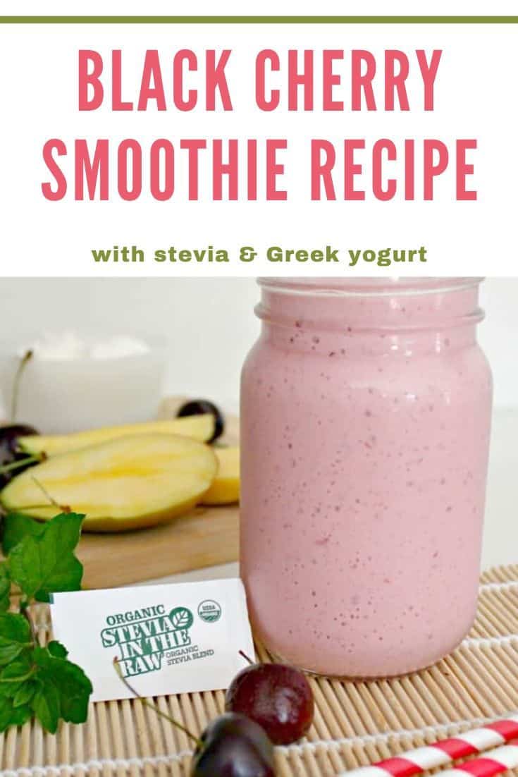 Black Cherry Smoothie Recipe with Stevia