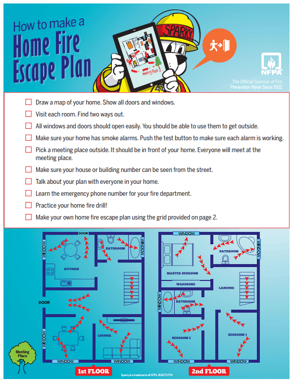 Create a Fire Safety Exit Plan for Fire Prevention Month