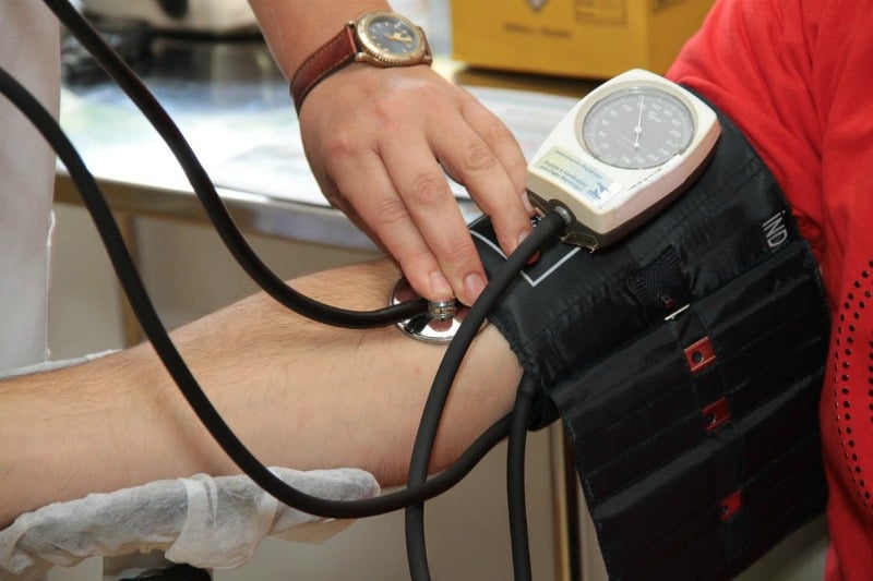 Heart Health for Seniors with a blood pressure cuff