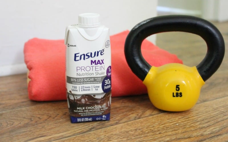 Ensure Max and workout items