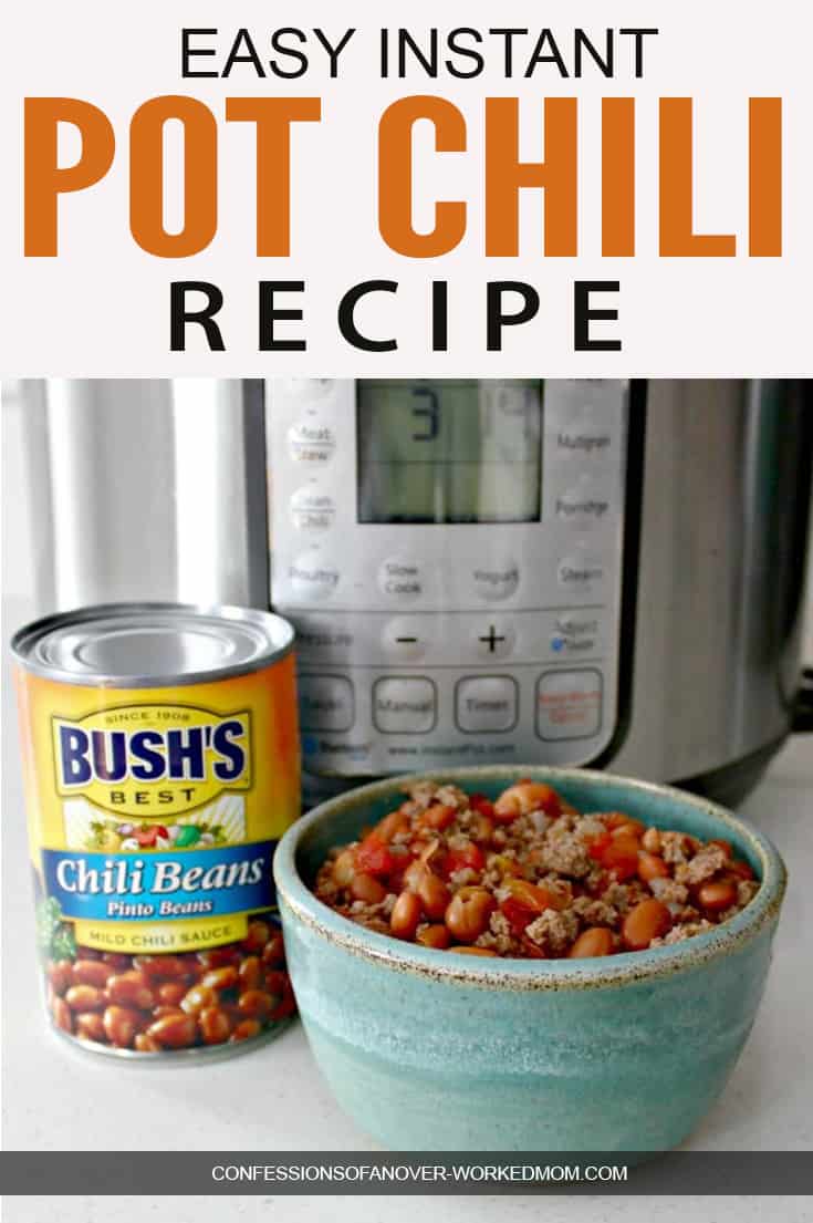 Need dinner on the table fast? Check out this easy Instant Pot Chili Recipe! It's one of my favorite busy weeknight meals. Try it today.