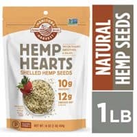 Manitoba Harvest Hemp Hearts Raw Shelled Hemp Seeds, 1lb; with 10g Protein & 12g Omegas per Serving, Non-GMO, Gluten Free - Packaging May Vary
