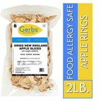 Gerbs Dried New England Apple Slices – 2 LBS. - No Sugar Added, Unsulfured & Preservative Free - Top 14 Allergy Free & NON GMO - Grown in USA
