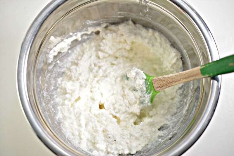 ricotta cheese in a bowl