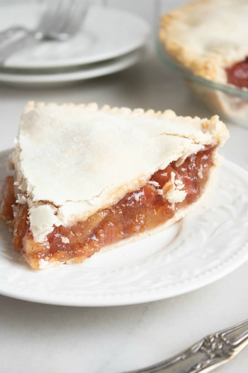 Apple Rhubarb Pie Recipe with Canned Apple Pie Filling