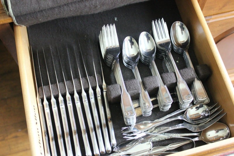 silverware in a drawer