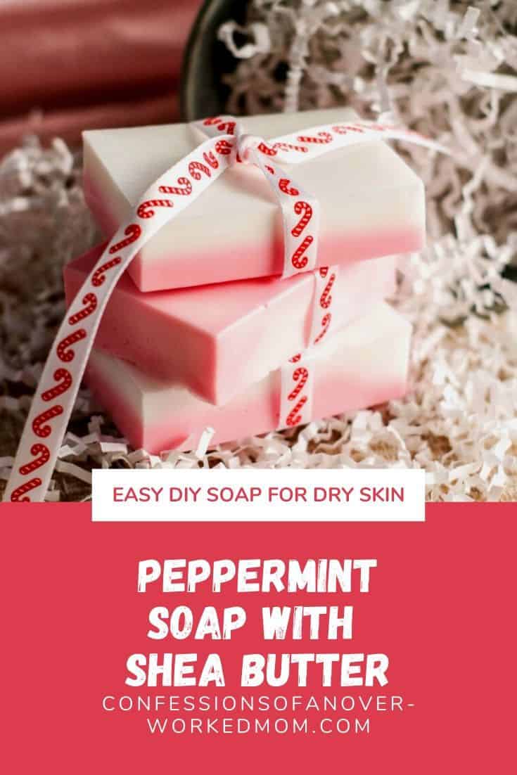 If you're looking for an easy DIY beauty recipe for gifting this year, why not try this Peppermint Soap Recipe With Shea Butter for Dry Skin #doterra #essentialoils #essentialoil #naturalliving #gifts #diy #diygifts #holidaygifts #christmas #soap #soaprecipes #candycanes