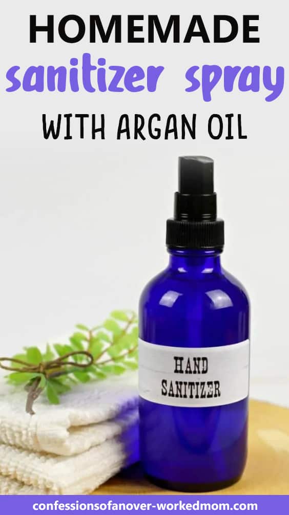 Homemade Sanitizer Spray With Argan Oil