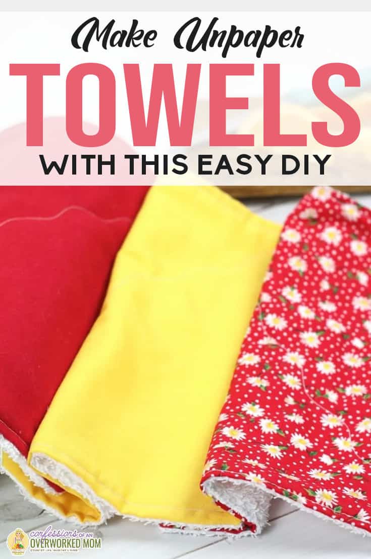 Did you know you can make unpaper towels? Paper towels are a handy convenience.  But, they can also be wasteful. So, if you're trying to reduce your consumption or just want to limit the number of times you have to go to the store, this is an easy DIY.