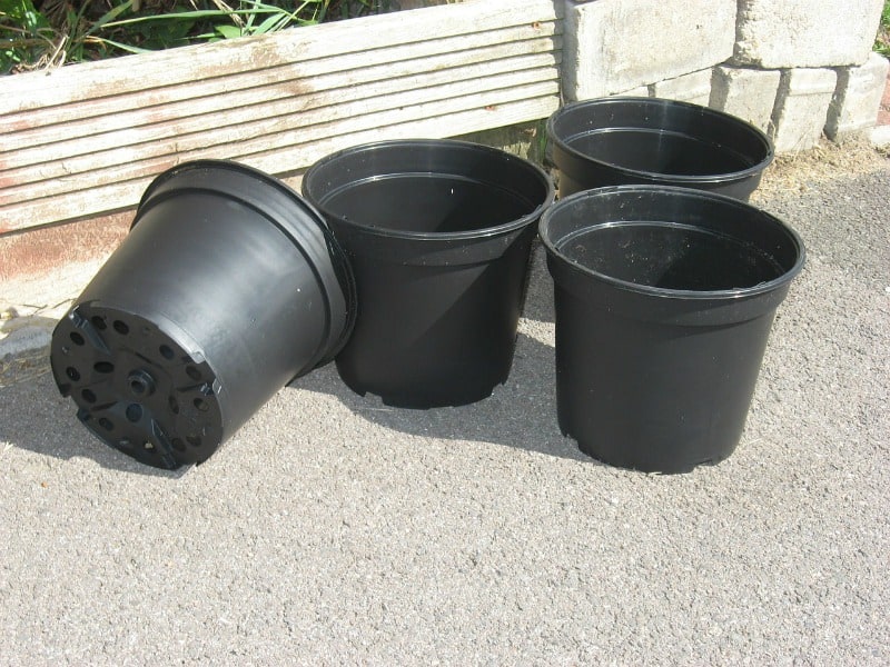 large black pots to garden in