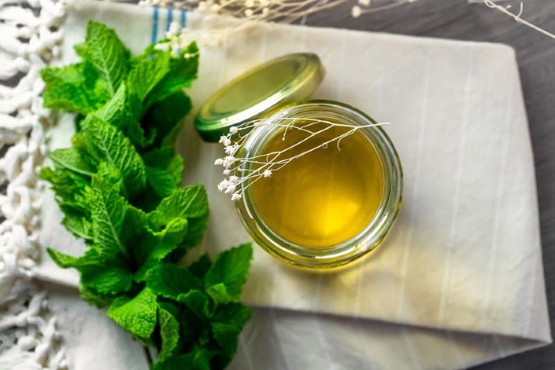 Peppermint Simple Syrup Recipe from Fresh Leaves