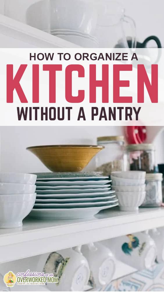 Wondering how to organize a kitchen without a pantry? Organize your kitchen on a budget with these simple kitchen organizing tips.