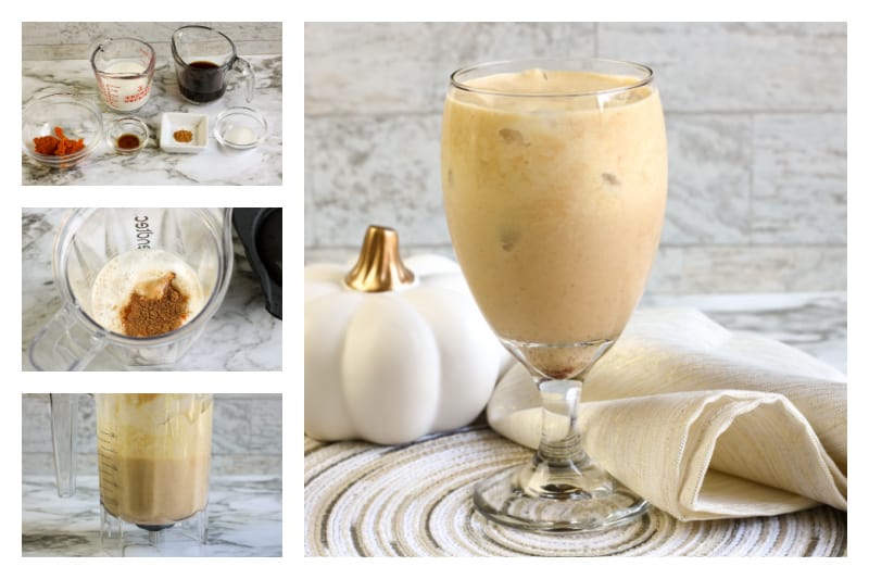 step by step photos to make iced pumpkin spice latte recipe