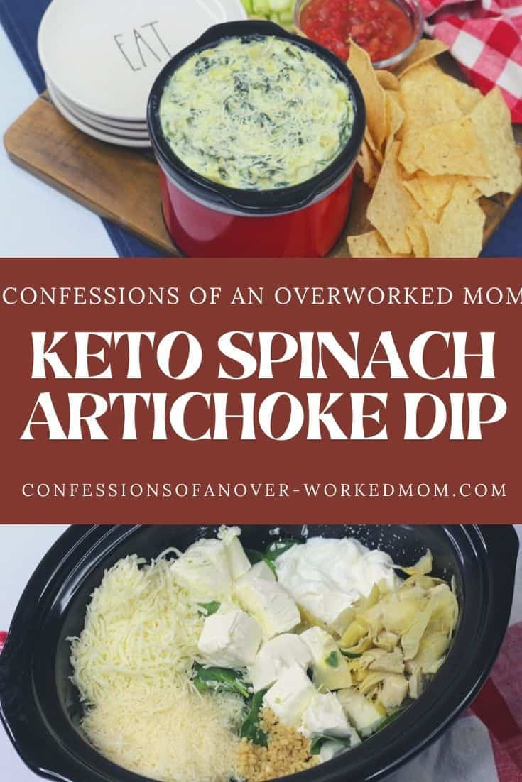 Looking for a Keto spinach dip? Try this Keto spinach artichoke dip today and see why it's one of my favorite healthy dip recipes.