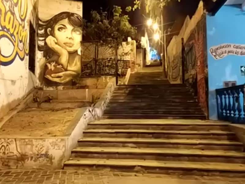 a romantic walkway in Lima Peru