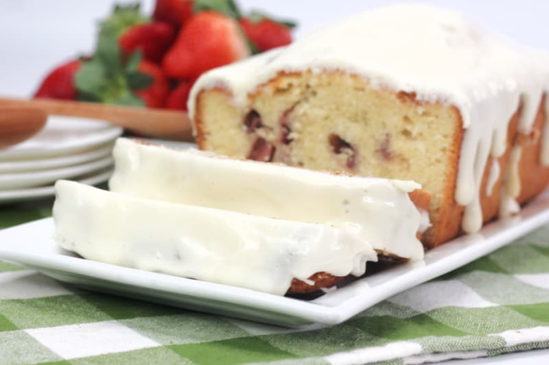 This olive oil pound cake recipe with strawberries is a delicious olive oil loaf cake. Try this olive oil cake today and see why it's a favorite spring dessert.