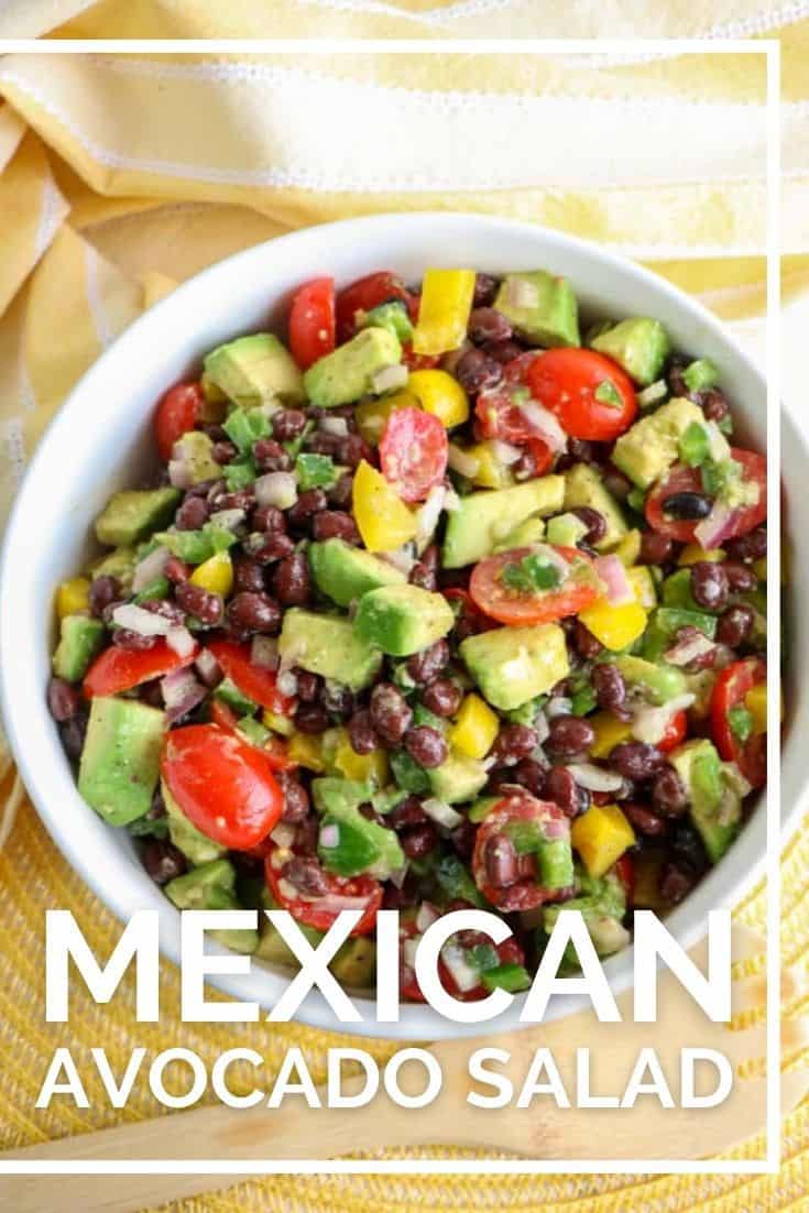 This Mexican Avocado Salad recipe is one of my favorite guac salad recipes. Get the recipe for my healthy avocado salad and try it today.