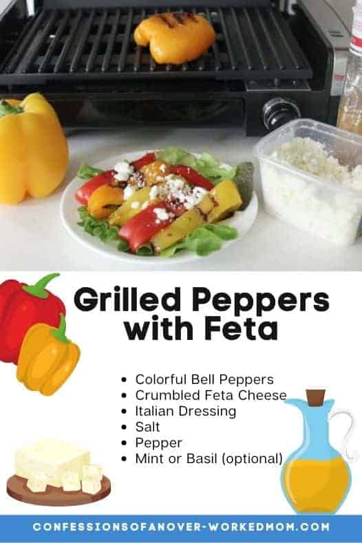 These grilled peppers with feta cheese are a delicious low-carb Mediterranean-inspired dish. Try my grilled bell peppers recipe today.