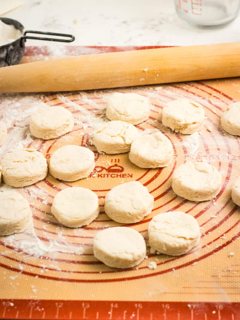 biscuits and rolling pin