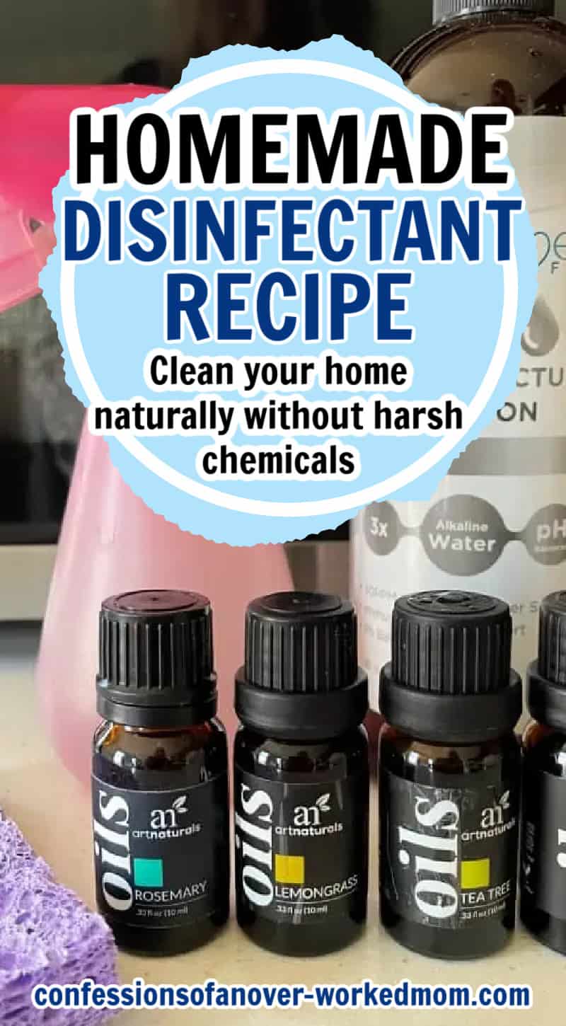 This homemade disinfectant recipe is a simple natural disinfectant spray you can use to clean your home naturally without harsh chemicals.