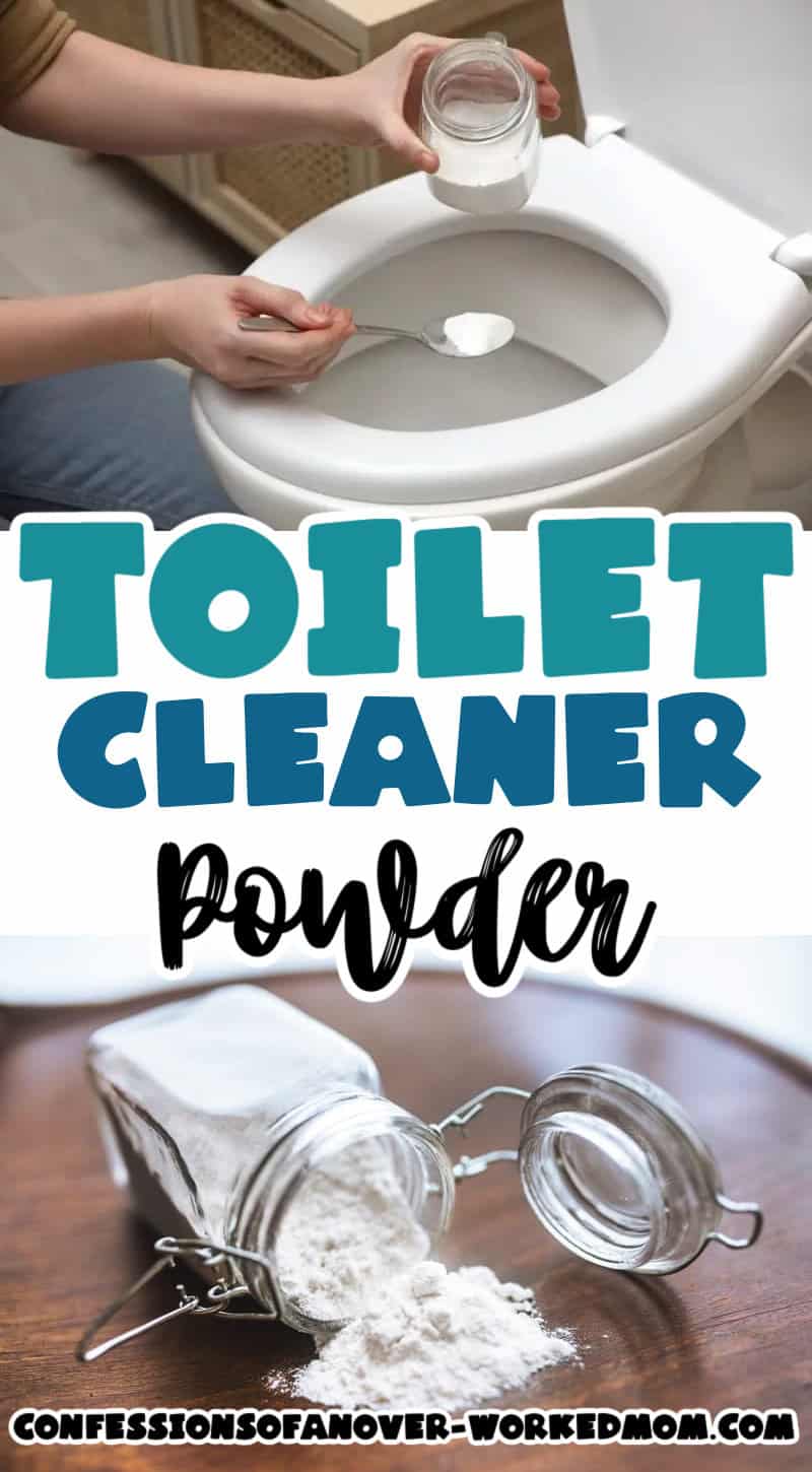 Check out this toilet cleaner powder that will get your toilet bowl clean with no toxic chemicals. Make this DIY toilet bowl cleaner today.