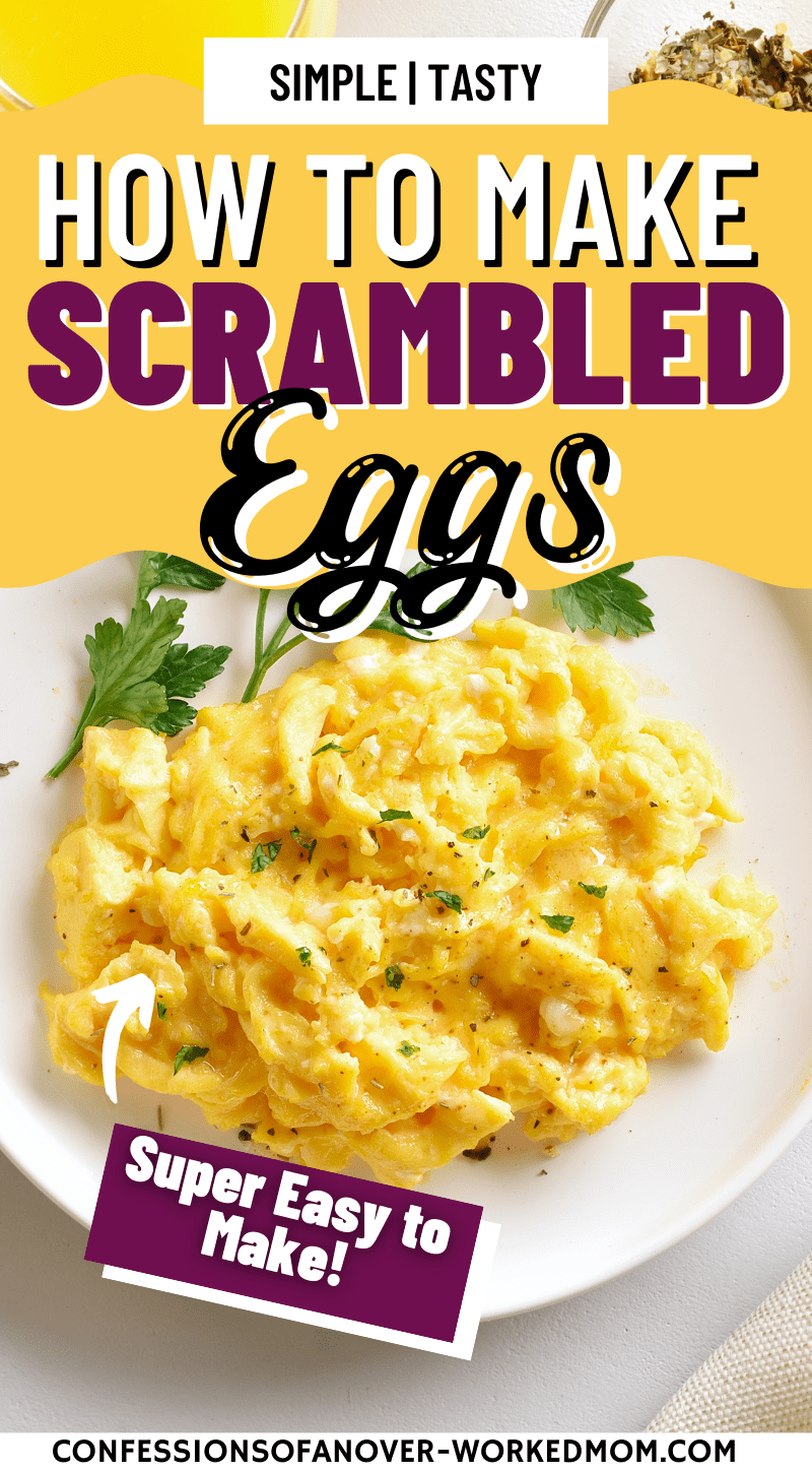 Wondering how to make scrambled eggs? Learn how to make the best fluffy scrambled eggs and the secret scrambled egg mixture I use.