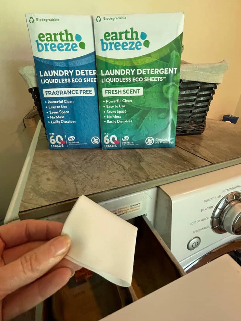 Wondering about Earth Breeze laundry sheets? Check out my thoughts on the laundry detergent sheets I added to my laundry routine.