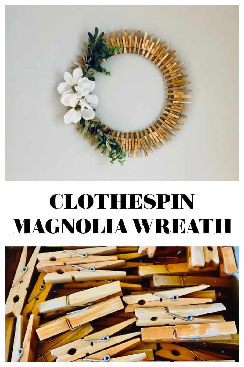 Learn how to make a clothespin wreath with this simple DIY. All you need are clothes pins, a hot glue gun, and a few simple craft supplies.