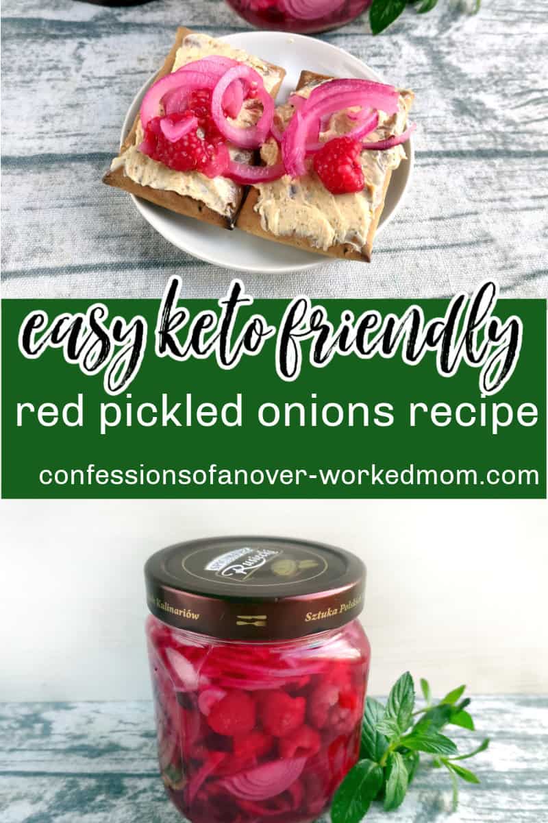 Try this delicious keto pickled onions recipe. Homemade pickled onions are a sweet and tangy condiment as well as a colorful garnish for your food.
