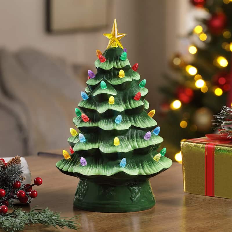 green ceramic Christmas tree 
