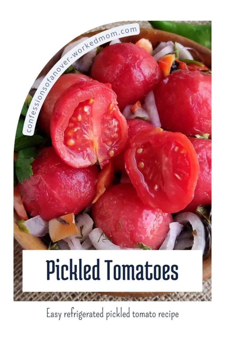 If you’ve got a surplus of ripe, juicy tomatoes and are looking for a creative way to use them, refrigerator pickled tomatoes are the perfect solution.