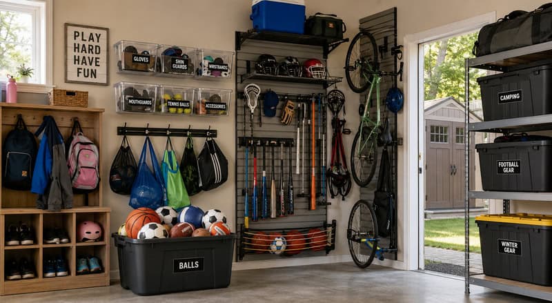 Where to Store Cleats, Helmets, Bats, and Balls Without the Clutter