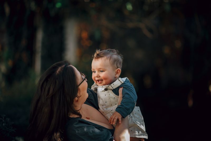 woman holding a baby