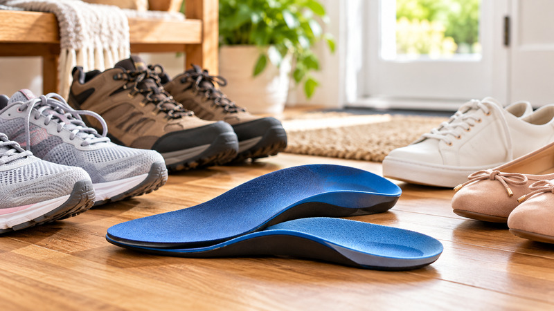 Orthotic Insoles Among Everyday Shoes