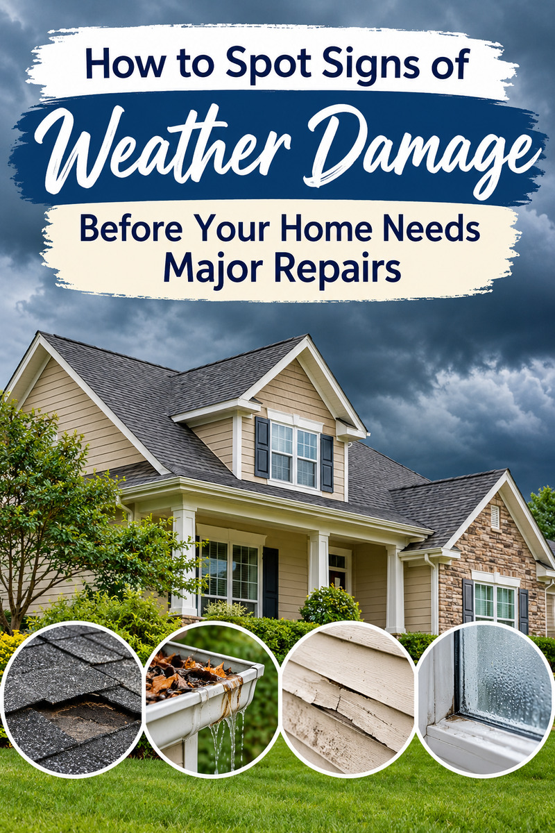 Storm damage isn't always obvious! 🏡 Learn how to spot early signs of weather damage before they turn into expensive home repairs. Discover what to look for on your roof, gutters, siding, windows, and foundation, plus practical home maintenance tips to protect your house from rain, wind, hail, and snow. Save this homeowner checklist for your next seasonal home inspection!#HomeMaintenance #HomeImprovement #StormDamage #HomeownerTips #HomeRepairTips