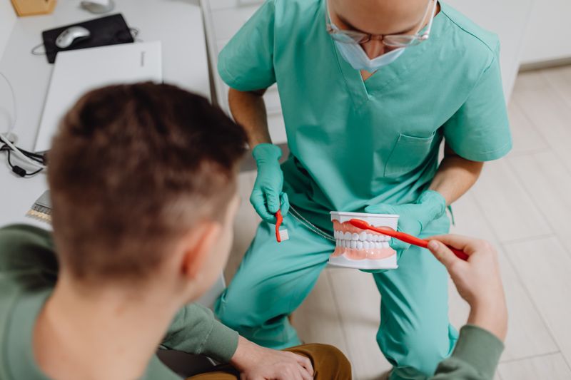 dentist with patient